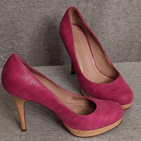 Women’s Cole Haan Nike Air Stiletto Platform heels. Fushia Size 7.5 B - Picture 1 of 7